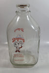 1991 Broguiere's Chocolate Milk 1/2 Gallon Glass Bottle w/ Chocolate Milk Paper Cap