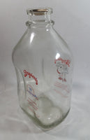 1991 Broguiere's Chocolate Milk 1/2 Gallon Glass Bottle w/ Chocolate Milk Paper Cap