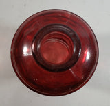 Vintage Red Painted Embossed Glass Wine Bottle Grape Vine