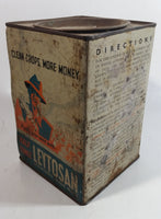 Rare 1940s Leytosan Poison (Mercury) Fungicide Tin for Smut Control in Grain Seeds England