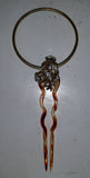 Exquisite 1940s Miriam Haskell Rhinestone Hair-pin Brooch - Signed