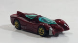 1995 Hot Wheels Power Pistons Dark Red Die Cast Toy Race Car Vehicle 7SP