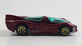 1995 Hot Wheels Power Pistons Dark Red Die Cast Toy Race Car Vehicle 7SP