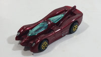 1995 Hot Wheels Power Pistons Dark Red Die Cast Toy Race Car Vehicle 7SP