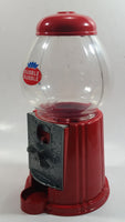 Dubble Bubble Gumball Candy Dispenser Machine Coin Bank Metal with Plastic Globe 8 1/2" Tall