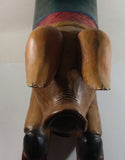 Vintage Super Rare Hand-carved Wooden Rocking Pig Made In Thailand