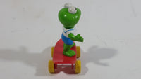 1986 Muppet Babies Kermit The Frog on a Red Skateboard Plastic Toy McDonald's Happy Meal