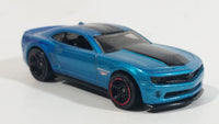 2013 Hot Wheels HW Showroom Garage 2013 Chevy Camaro Special Edition Metalflake Blue Die Cast Toy Muscle Car Vehicle