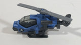 2014 Matchbox Battle Mission Mission Helicopter Blue Die Cast Toy Car Vehicle