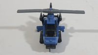 2014 Matchbox Battle Mission Mission Helicopter Blue Die Cast Toy Car Vehicle