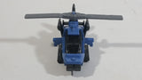 2014 Matchbox Battle Mission Mission Helicopter Blue Die Cast Toy Car Vehicle