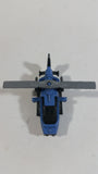 2014 Matchbox Battle Mission Mission Helicopter Blue Die Cast Toy Car Vehicle