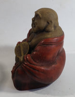 Vintage Antique Reproduction of Kutani Hotei God of Contentment Sitting Ceramic Statue Made in Japan
