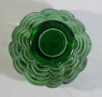 Vintage Mid Century Empoli Italy Hobnail Bubble Green Art Glass Liquor Bottle Decanter