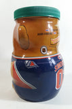 Rare Hard to Find 2002 Kraft Peanut Butter NHL New York Rangers Ice Hockey Team Bear Shaped Glass Jar Coin Bank