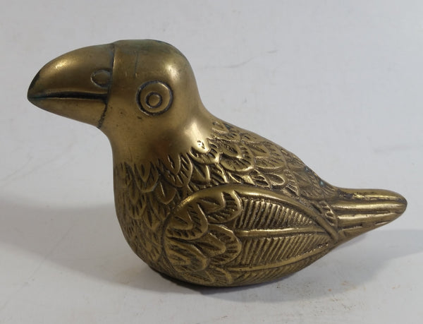 Vintage Brass Bird Decorative Sculpture Made in Korea