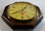 Vintage Bass Beer Glass Covered Wooden Case 13" Diameter Bar Pub Wall Clock Made in England