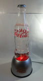 Hard to Find Coca Cola Coke 20 1/2" Tall Clear Plastic Bottle Shaped Bubbling Water Fountain