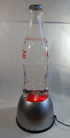 Hard to Find Coca Cola Coke 20 1/2" Tall Clear Plastic Bottle Shaped Bubbling Water Fountain