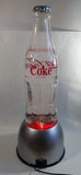 Hard to Find Coca Cola Coke 20 1/2" Tall Clear Plastic Bottle Shaped Bubbling Water Fountain