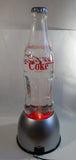 Hard to Find Coca Cola Coke 20 1/2" Tall Clear Plastic Bottle Shaped Bubbling Water Fountain