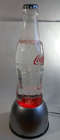 Hard to Find Coca Cola Coke 20 1/2" Tall Clear Plastic Bottle Shaped Bubbling Water Fountain