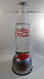 Hard to Find Coca Cola Coke 20 1/2" Tall Clear Plastic Bottle Shaped Bubbling Water Fountain