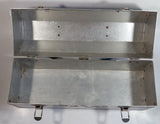 Vintage L. May Mfg Co. 14 1/2" Wide Polished Riveted Aluminum Metal Miner's Lunch Box