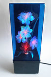 Beautiful Vintage 1985 Fiber Optics Windup Musical Box Fiber Optics Flower Light