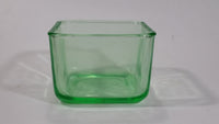 Antique Green Uranium Glass Square Candy Dish