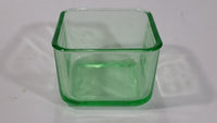 Antique Green Uranium Glass Square Candy Dish