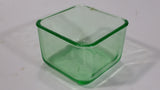 Antique Green Uranium Glass Square Candy Dish