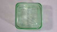 Antique Green Uranium Glass Square Candy Dish