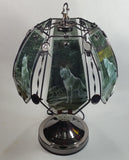 Wolf Wildlife Themed 16" Tall Metal with Crystal Style Ball Table Lamp