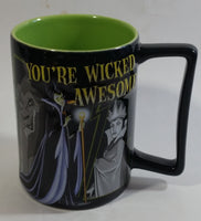 Disney Parks Villain Characters You're Wicked Awesome 3D Raised Relief Black and Green Ceramic Coffee Mug Cup