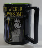 Disney Parks Villain Characters You're Wicked Awesome 3D Raised Relief Black and Green Ceramic Coffee Mug Cup