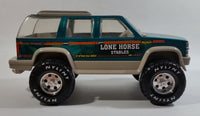 Hard to Find 1996 Nylint Chevrolet Tahoe Lone Horse Stables Truck and Trailer Emerald Green 1/18 Scale Pressed Steel and Plastic Toy Car Vehicle Set