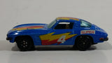 Yatming No. 1040 1963 Chevrolet Corvette Split Window Blue Top Fuel Super Flash Die Cast Toy Muscle Race Car Vehicle