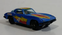 Yatming No. 1040 1963 Chevrolet Corvette Split Window Blue Top Fuel Super Flash Die Cast Toy Muscle Race Car Vehicle