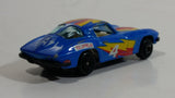 Yatming No. 1040 1963 Chevrolet Corvette Split Window Blue Top Fuel Super Flash Die Cast Toy Muscle Race Car Vehicle