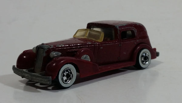 1983 Hot Wheels '35 Classic Caddy Cadillac Maroon Die Cast Toy Car Vehicle