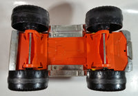 2002 Tonka Hasbro Funrise Monster Truck Racing Orange Pressed Steel and Plastic Toy Car Vehicle 12" Long