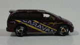 1998 Hot Wheels First Editions Dodge Caravan Van Dark Red Burgundy Die Cast Toy Car Vehicle