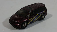 1998 Hot Wheels First Editions Dodge Caravan Van Dark Red Burgundy Die Cast Toy Car Vehicle