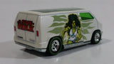 2017 Hot Wheels Pop Culture: Women of Marvel She-Hulk Custom '77 Dodge Van White Die Cast Toy Car Vehicle