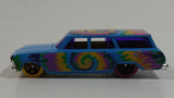 2012 Hot Wheels HW Art Cars '64 Chevy Nova Station Wagon Gloss Blue Die Cast Toy Car Vehicle