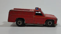 1978 Hot Wheels Emergency Squad Rescue Ranger Red Fire Truck Die Cast Toy Car Vehicle - BW - Blue Lights - Hong Kong