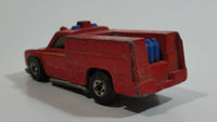 1978 Hot Wheels Emergency Squad Rescue Ranger Red Fire Truck Die Cast Toy Car Vehicle - BW - Blue Lights - Hong Kong