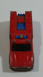 1978 Hot Wheels Emergency Squad Rescue Ranger Red Fire Truck Die Cast Toy Car Vehicle - BW - Blue Lights - Hong Kong