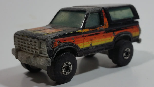 1982 Hot Wheels Ford Bronco Black Die Cast Toy Car SUV Vehicle BW Hong Kong